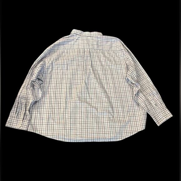 Izod Long Sleeve Window Pane  Button Down Collared Shirt Size 4X Preppy Business - Picture 2 of 9